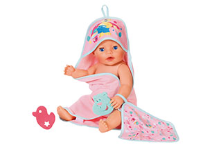 Baby Born Bath Hooded Towel Set